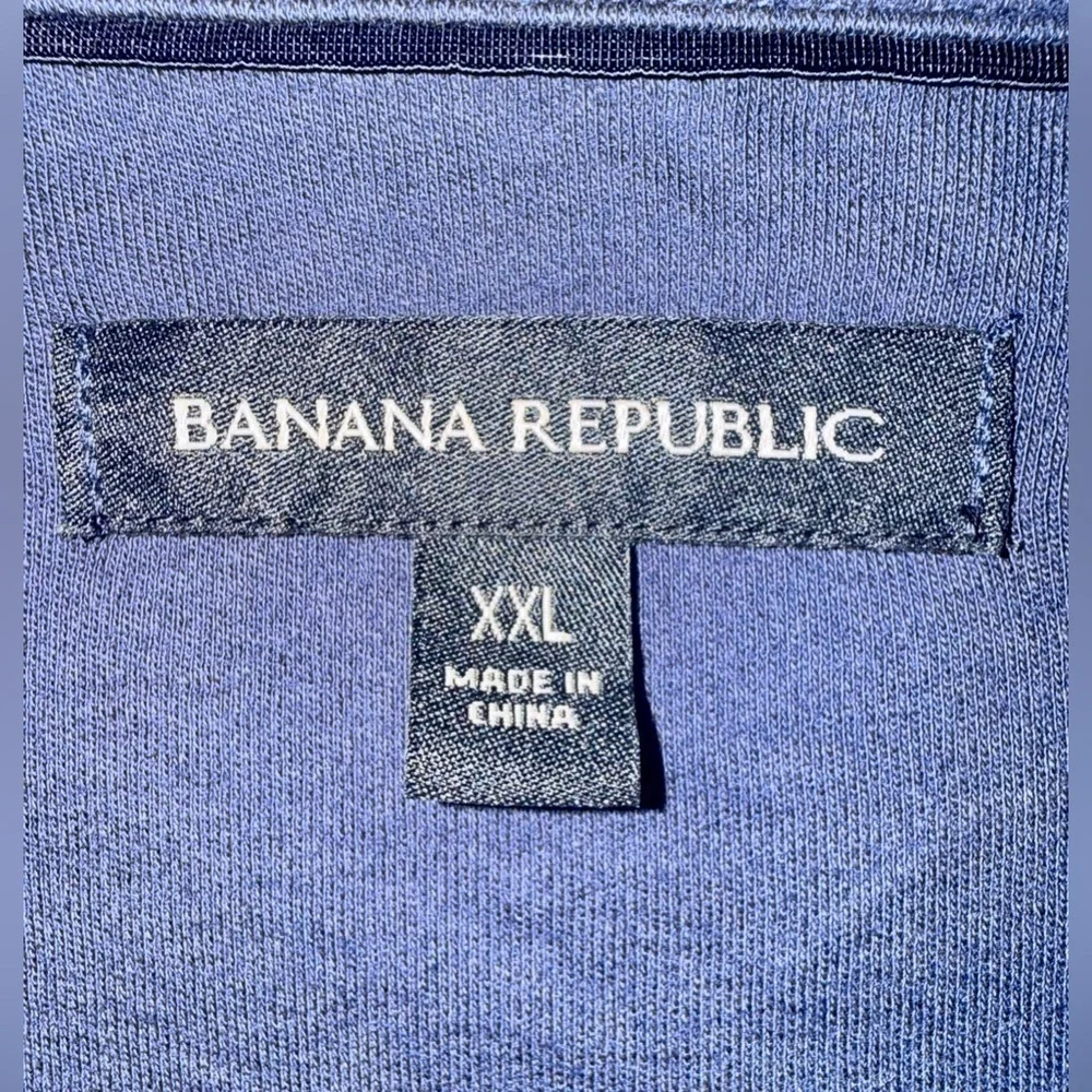 Banana Republic Luxe Touch Long Sleeve Polo Blue XXL NWT